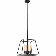 Matteo C57004RB Candor Contemporary Rusty Black 18" Foyer Light Fixture