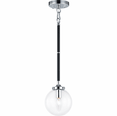 Matteo C58201CHCL Particles Contemporary Black & Chrome Mini Hanging Light
