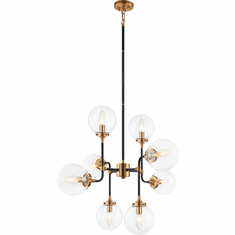 Matteo C58208AGCL Particles Contemporary Aged Gold Brass Lighting Chandelier