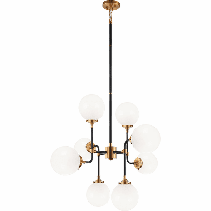 Matteo C58208AGOP Particles Modern Aged Gold Brass Chandelier Lamp