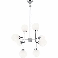 Matteo C58208CHOP Particles Modern Black & Chrome Ceiling Chandelier