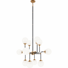 Matteo C58212AGOP Particles Modern Aged Gold Brass Chandelier Light