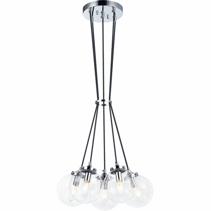 Matteo C63005CHCL The Bougie Modern Chrome Multi Hanging Light Fixture