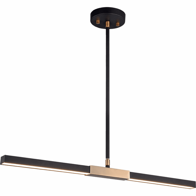 Matteo C64728MBAG Lineare Modern Matte Black & Aged Gold Brass LED