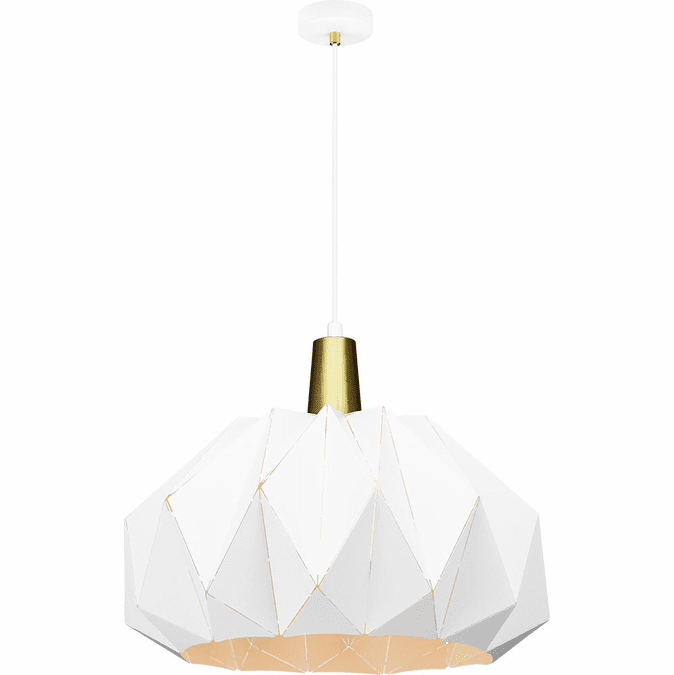 Matteo C70911WH The Origami Contemporary White 19.3" Hanging Light