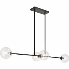 Matteo C81704BKCL Novo Modern Black Island Lighting