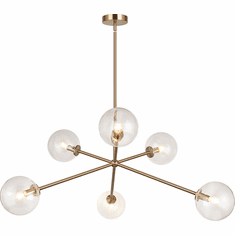 Matteo C81706AGCL Novo Modern Brass Ceiling Chandelier
