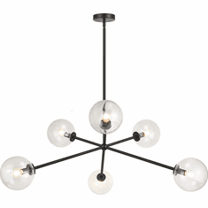 Matteo C81706BKCL Novo Contemporary Black Chandelier Light