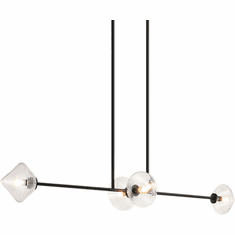 Matteo C81744BKCL Novo Modern Black Island Lighting