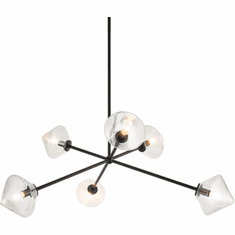 Matteo C81746BKCL Novo Contemporary Black Chandelier Light