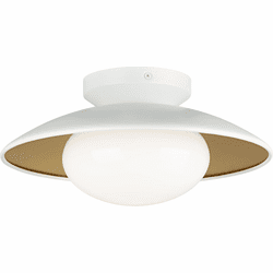 Matteo M13111WHOP Hatley Contemporary White 12" Ceiling Light