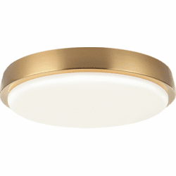 Matteo M16112AG Zane Aged Gold Brass LED 12" Ceiling Lighting