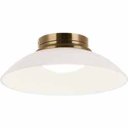 Matteo M16401AGFR Luna Aged Gold Brass LED 12" Ceiling Lighting