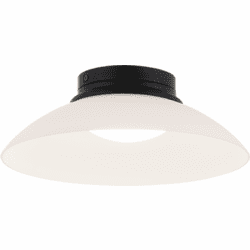 Matteo M16401MBFR Luna Matte Black LED 12" Flush Mount Lighting Fixture