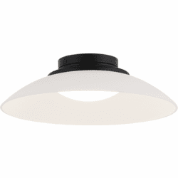 Matteo M16411MBFR Luna Matte Black LED 14" Flush Ceiling Light Fixture