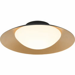 Matteo M17001MB Caravon Contemporary Matte Black LED 14" Ceiling Light Fixture