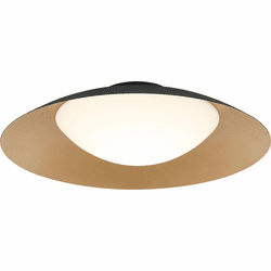 Matteo M17011MB Caravon Contemporary Black LED 18" Ceiling Light