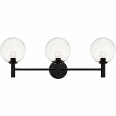 Matteo S06003BKCL Cosmo Black 3-Light Bathroom Lighting Sconce