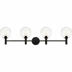 Matteo S06004BKCL Cosmo Black 4-Light Bathroom Lighting
