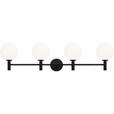 Matteo S06004BKOP Cosmo Black 4-Light Lighting For Bathroom