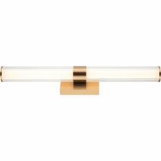 Matteo S06426AG Macie Aged Gold Brass LED 26" Bathroom Light Sconce