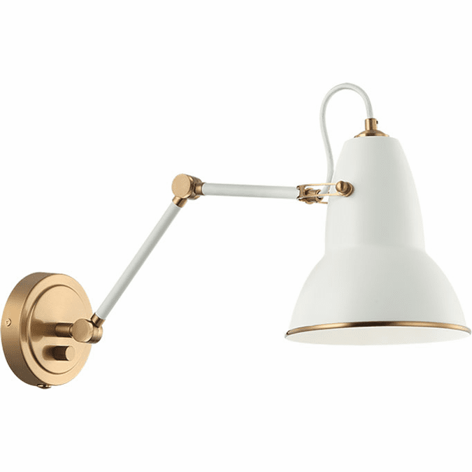 Matteo S08421AGWH Buzz Contemporary White Swing Arm Wall Lamp - MTO ...