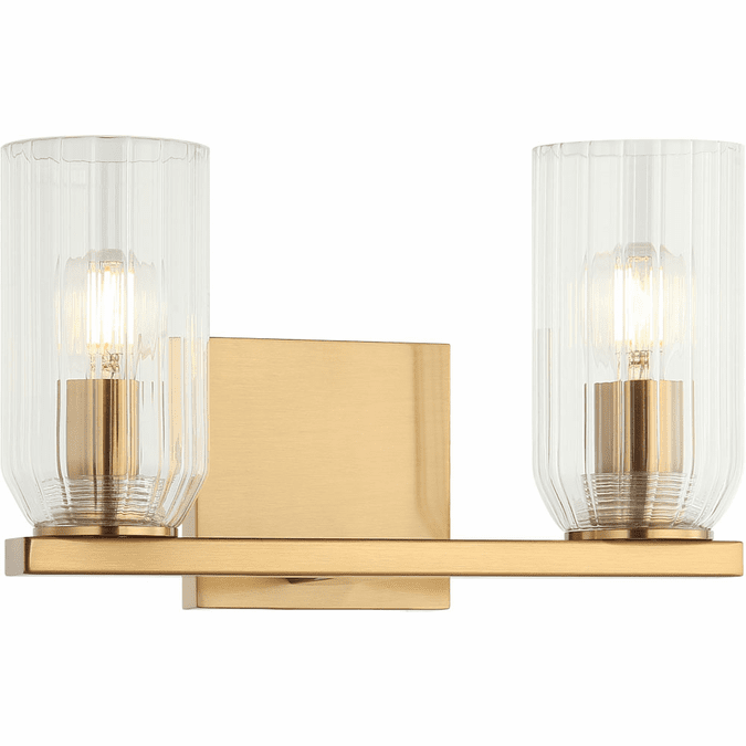 Matteo W34002AG Westlock Contemporary Aged Gold Brass 2-Light Vanity Lighting