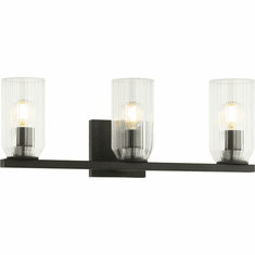 Matteo W34003MB Westlock Contemporary Matte Black 3-Light Bath Light Fixture