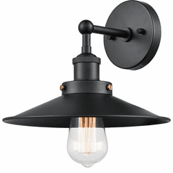Matteo W46111BKBK Bulstrode's Workshop Contemporary Black Wall Sconce Lighting