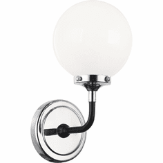 Matteo W58201CHOP Particles Modern Black & Chrome Wall Lamp