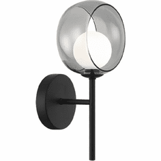 Matteo W60601BKSM Delcia Modern Black LED Wall Lamp