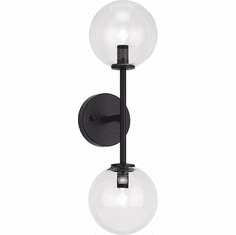 Matteo W81702BKCL Novo Modern Black Lighting Wall Sconce