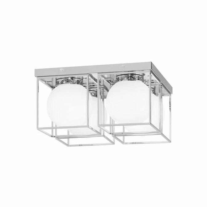 Matteo X03804CH Squircle Modern Chrome Flush Mount Ceiling Light Fixture