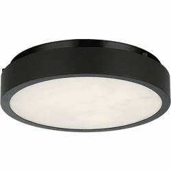 Matteo X05911MB Marblestone Contemporary Matte Black LED 15" Flush Mount Lighting