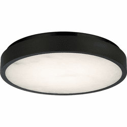Matteo X05915MB Marblestone Modern Matte Black LED 11" Flush Mount Light Fixture