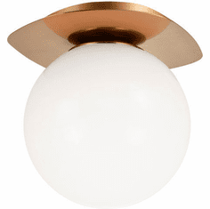Matteo X15711AGOP Razz Contemporary Aged Gold Brass 7" Flush Mount Ceiling Light Fixture