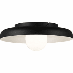 Matteo X34411MBOP Creston Contemporary Matte Black LED 12" Ceiling Lighting Fixture