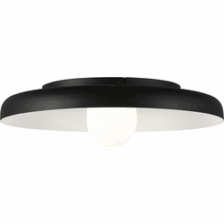Matteo X34421MBOP Creston Contemporary Matte Black LED 16" Flush Mount Lighting Fixture