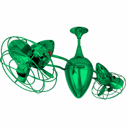 Matthews AR-GREEN-MTL Ar Ruthiane Modern Green Interior/Exterior 48" Rotational Home Ceiling Fan with Metal Blades