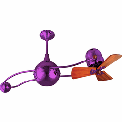 Matthews B2K-LTPURPLE-WD Brisa 2000 Modern Light Purple Interior/Exterior 40" Rotational Mahogany Blade Ceiling Fan