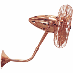 Matthews BP-CP-MTL Bruna Parede Modern Polished Copper Interior/Exterior 19" Directional Wall Fan