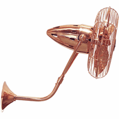 Matthews BP-CP-MTL Bruna Parede Modern Polished Copper Interior/Exterior 19" Directional Wall Fan