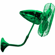 Matthews BP-GREEN-MTL Bruna Parede Modern Esmerelda 13" Wall Fan