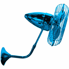 Matthews BP-LTBLUE-MTL Bruna Parede Modern Agua Marinha 13" Wall Fan