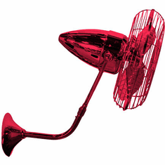 Matthews BP-RED-MTL Bruna Parede Modern Rubi 13" Wall Fan