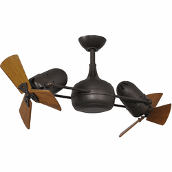Matthews DG-TB-WD Dagny Modern Textured Bronze Interior/Exterior 41" Dual Rotational Ceiling Fan