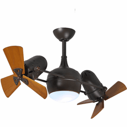 Matthews DGLK-TB-WD Dagny Modern Textured Bronze Interior/Exterior 41" Dual Rotational Ceiling Fan