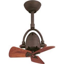 Matthews DI-TB-WD Diane Modern Textured Bronze Interior/Exterior 16" Single Oscillating Directional Ceiling Fan