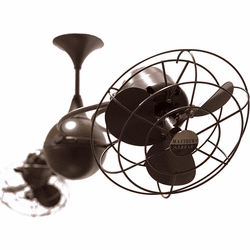 Matthews IV-BZZT-MTL Italo Ventania Contemporary Bronzette Interior/Exterior 53" Rotational Ceiling Fan with Metal Blades