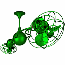 Matthews IV-GREEN-MTL Italo Ventania Modern Green Interior/Exterior 53" Rotational Ceiling Fan with Metal Blades